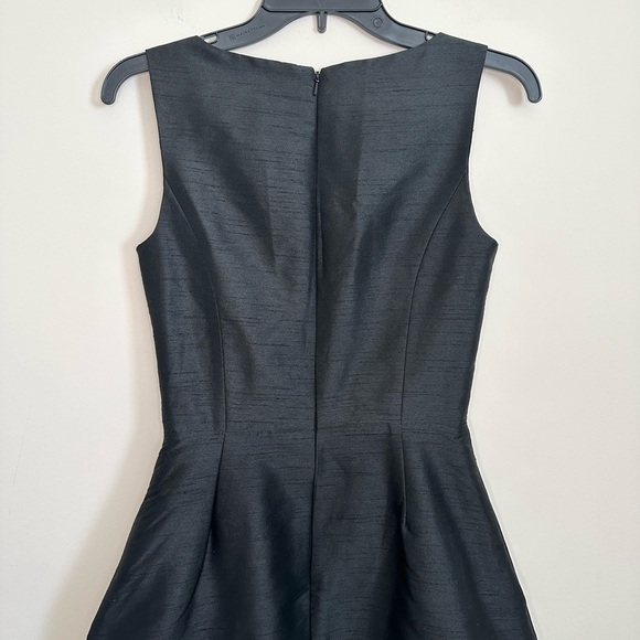 Alfred Sung Black Dupioni Cocktail Dress Size 4 Style D586 - Picture 7 of 12